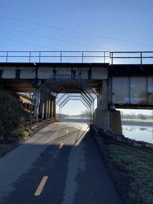 Going under the bridge..