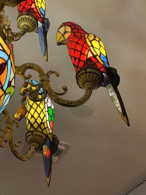 Parrot chandeliers