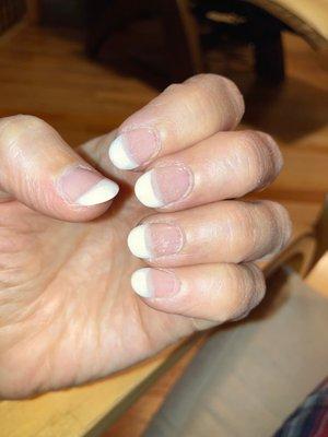 Powder dip French manicure