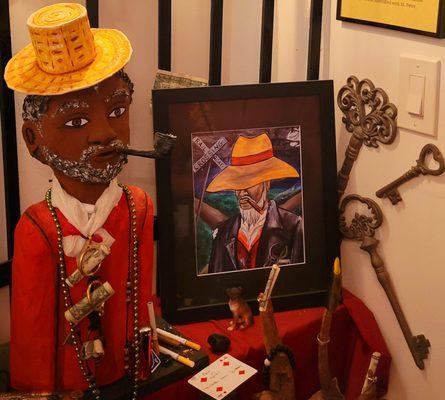 Image of Papa Legba at the Voodoo Museum.