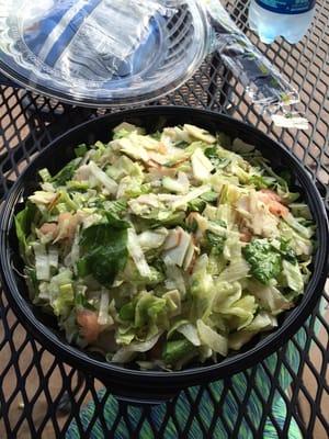 Chopped salad with turkey