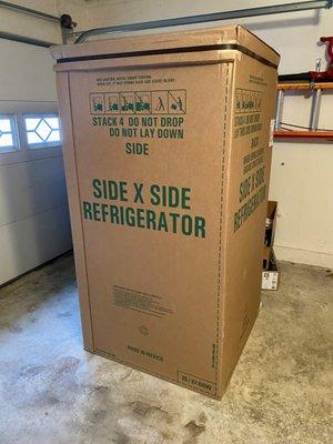 Ten days since Home Depot delivered my new refrigerator, still in the box in my garage.