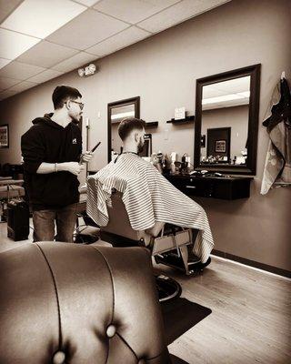 Vintage barbershop with a homie modern feel