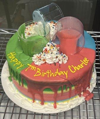 Slime Birthday cake