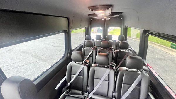 12 passenger Sprinter van ,Leather seats