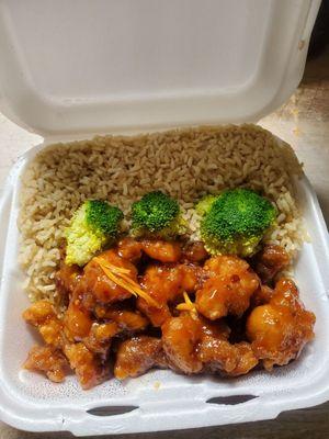 Orange chicken substitute for brown rice