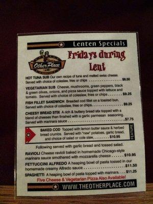 Lent specials