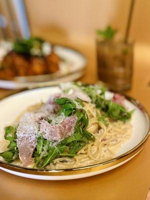 Prosciutto Arugula Pasta