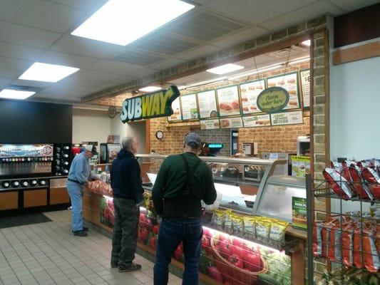 Inside of subway