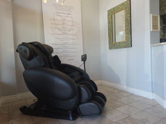 When u come in, you can get a massage while u wait.