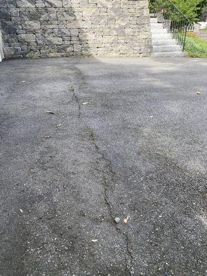 Crack in driveway.