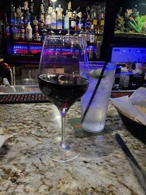 Wine at the bar