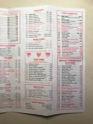 Menu right inside