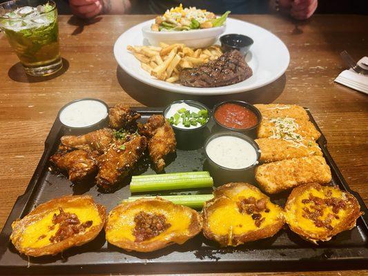 Sirloin & app sampler