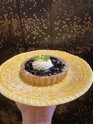 Desserts change out! Blueberry Pie Tart!