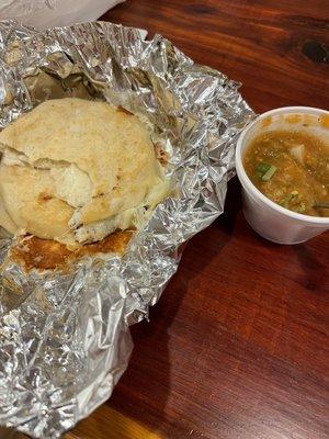 Cheese pupusas.