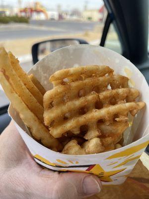 Fresh waffle fries, they were good