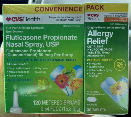 Left is comparable to Zyrtec since my allergies worsened during pregnancy. And I have to say I felt an instant relief of my symptoms!