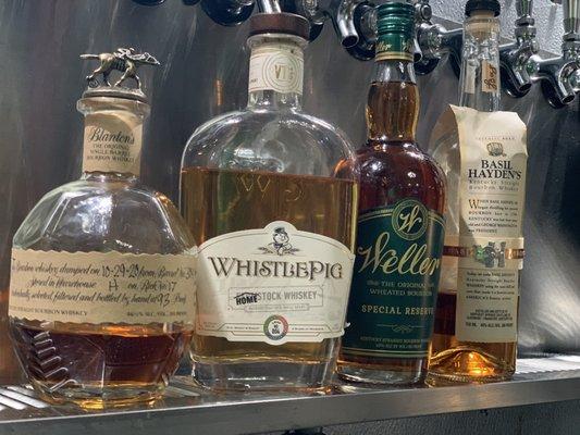 Nice selection of whiskeys.