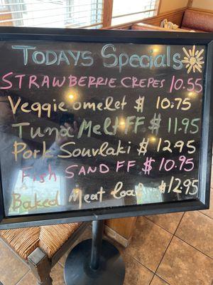 Daily specials