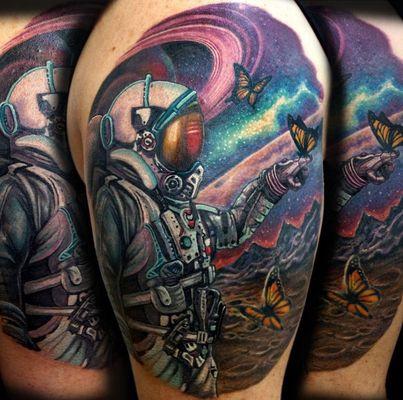 Haley Adams outer space tattoo