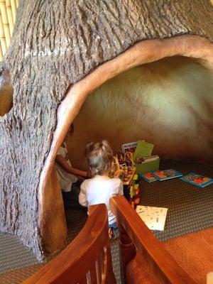 Play area inside a cool tree