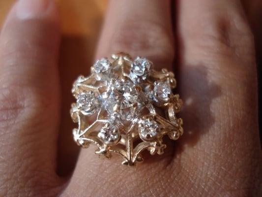 Here is a photo of the beautiful ring they repaired for me.  I cannot thank you enough Brittany for helping me!!!