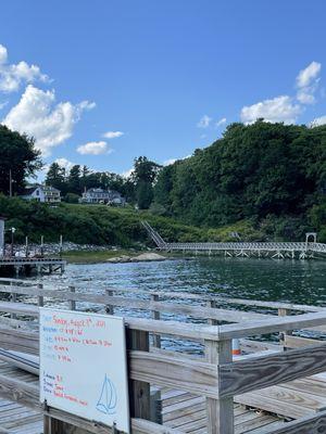 View behind the dock