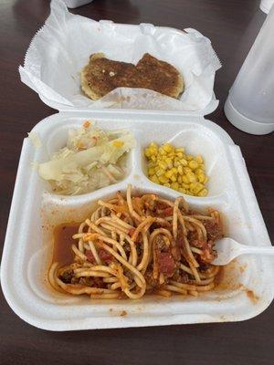 baked spaghetti lunch