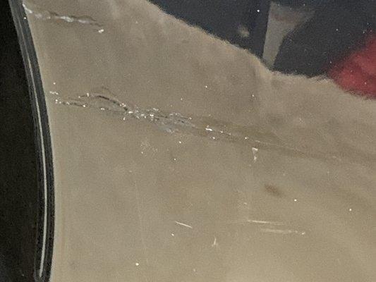 Paint defect at rear quarter