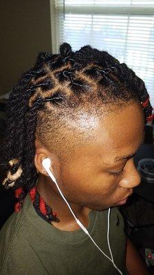 Traditional locs w/2-strand twists