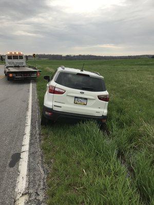 Vehicle lost control went off the road