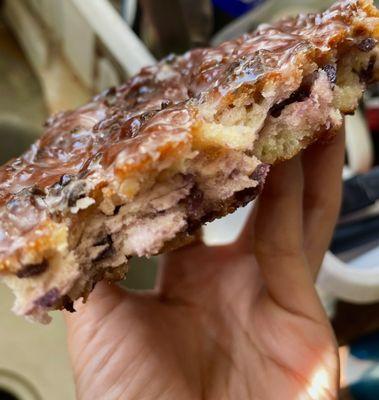 INSIDE OF BLUEBERRY FRITTER!