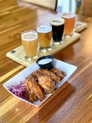 Wings and Beer Flight