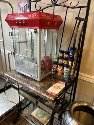 Free popcorn bar