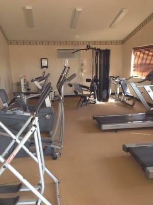 Nicely equipped fitness center