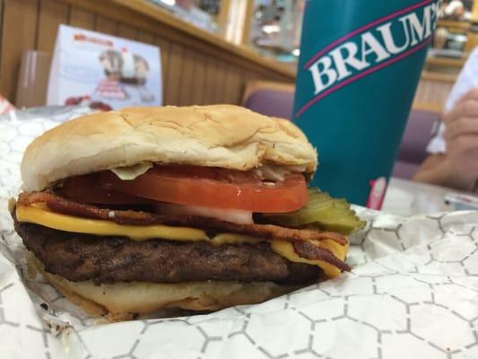 1/3 lbs bacon cheese burger.