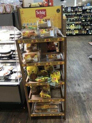 Their selection of schar breads and rolls located by the veggies and deli