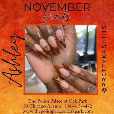 Please visit Ashley's instagram
@prettykashh15 for more of her work
Also add our instagram 
@thepolishpalaceofoakpark for information