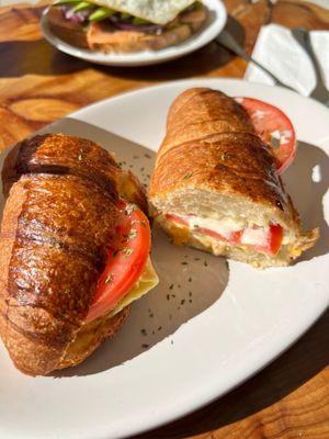 Golden croissant breakfast sandwich...so delicious