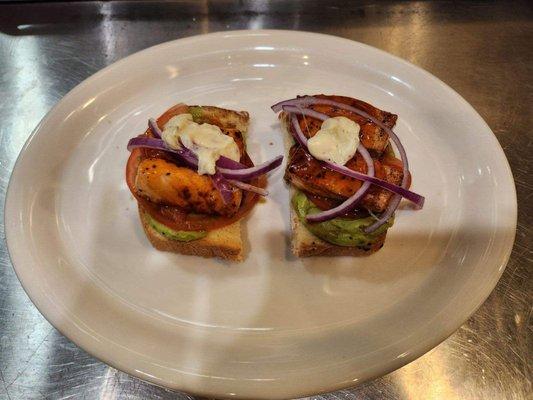 Glazed Salmon Sandwhich