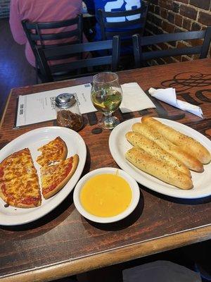 7" Pizza Breadsticks and cheese