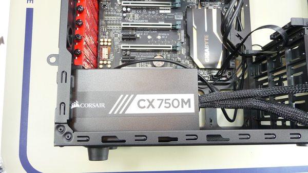 Corsair Modular Power Supply installed in a custom built desktop.