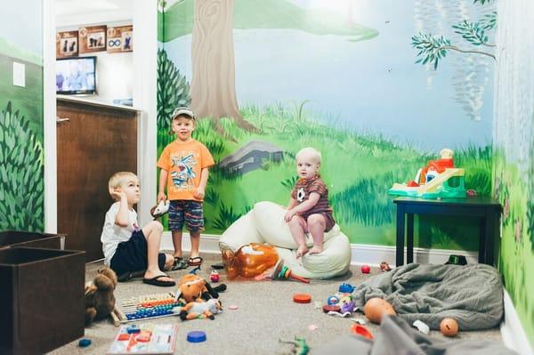 We love our patient kids so much we made a pretty sweet playroom for them to enjoy. Don't worry about the mess, clean up is on the house.