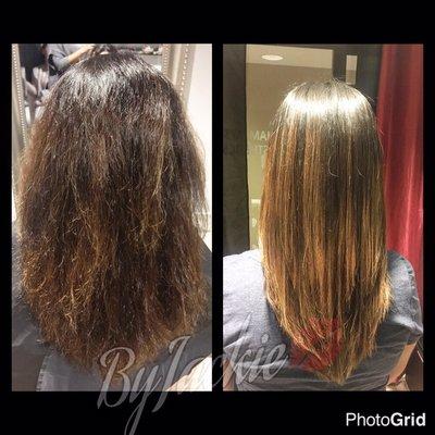 Have frizzy unruly hair! Come get a smoothing treatment keratin Complex