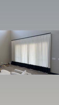 Custom drapery and rod installation