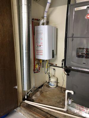 Installed New Tankless Water Heater