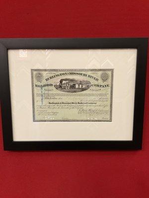 Old stocks certificate