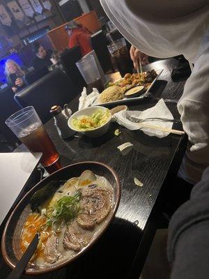 Tokyo tonkotsu ramen Hibachi Chicken and Steak