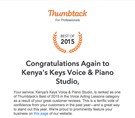 Voted Best Studio of 2015 on Thumbtack.com